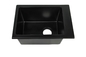 正方形の単一の洗面器の水晶石の台所の流しの黒色245mmの深さ