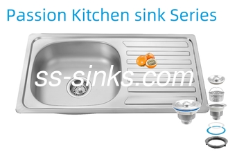 排水板付き33 X 22インチキッチンシンク ステンレス鋼18/10クロム/ニッケルと付属品 水切り