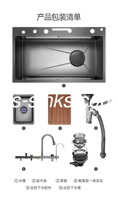 トップマウント キッチンシンク 36 インチ キャビネット 21cm ボウル深さ 3 蛇口の穴とより多くの トップ選択