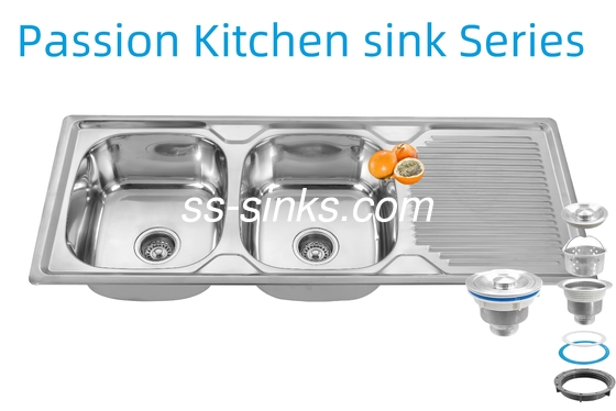 1200 X 500 mm プレン ステンレス鋼 キッチンシンク 0.6mm/0.8mm/1.0mm 厚さと製品サイズ