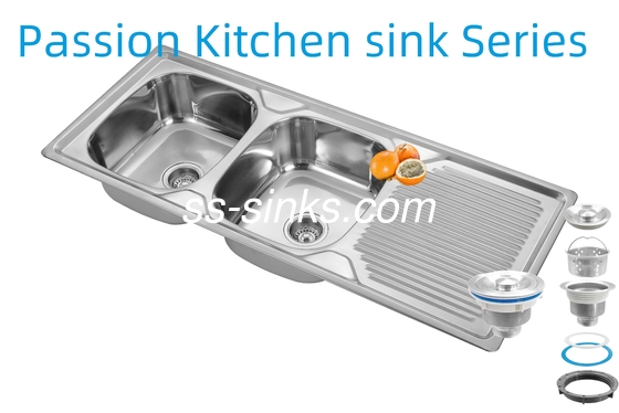 1200 X 500 mm プレン ステンレス鋼 キッチンシンク 0.6mm/0.8mm/1.0mm 厚さと製品サイズ