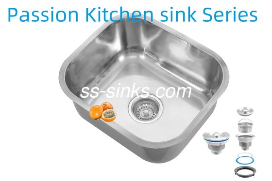 1つの蛇口穴とタップ穴カバー付き、つや消しステンレス鋼製ダブルボウルシンク