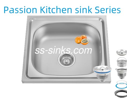 モダンデザインスタイル トップマウント キッチンシンク 3.5 インチ排水口開口と長方形ボウル形