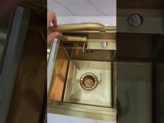 手作りのシンクによる折りたたみ式蛇口 ゴールドシンク 新しいデザイン
